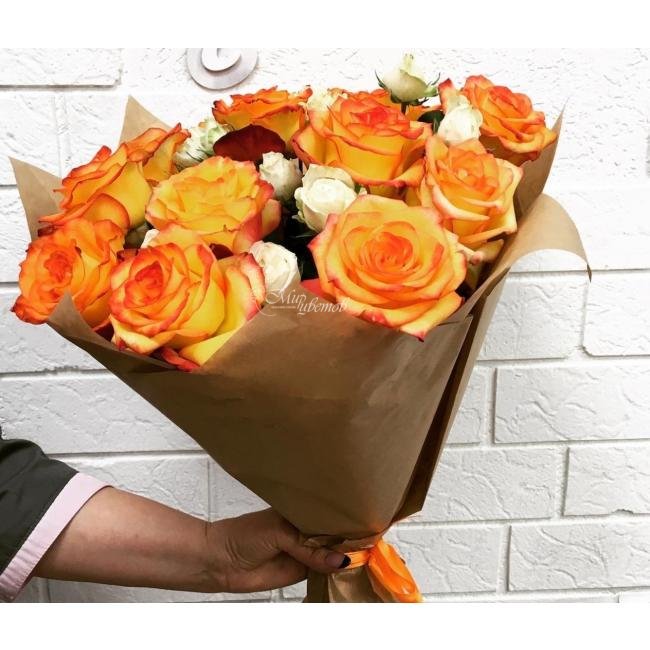 Монобукет «Оранжевый закат»