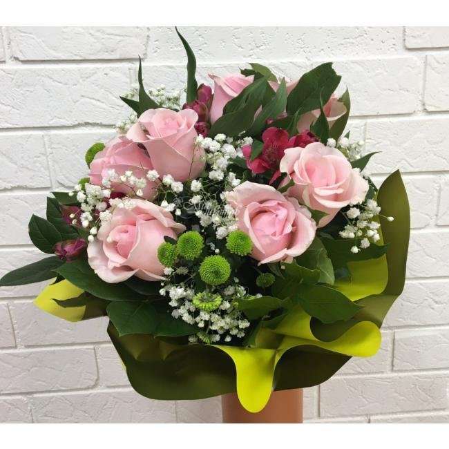 Сборный букет «Розовая рапсодия»