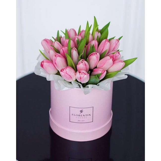 Композиция в шляпной коробке Мелодия Весны