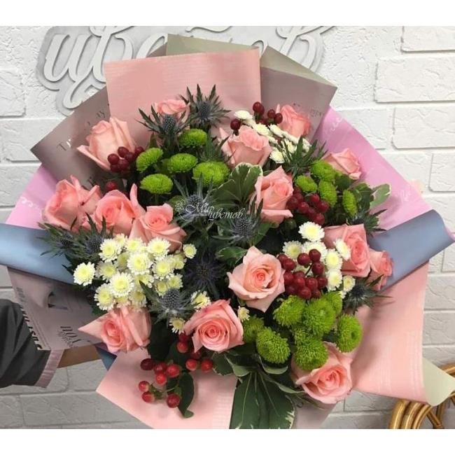 Сборный букет «Крем Брюле»