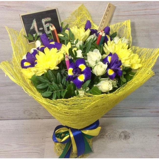 Сборный букет Первый раз, в первый класс