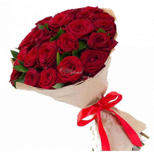 Букет из розы «Бордовый бриз»