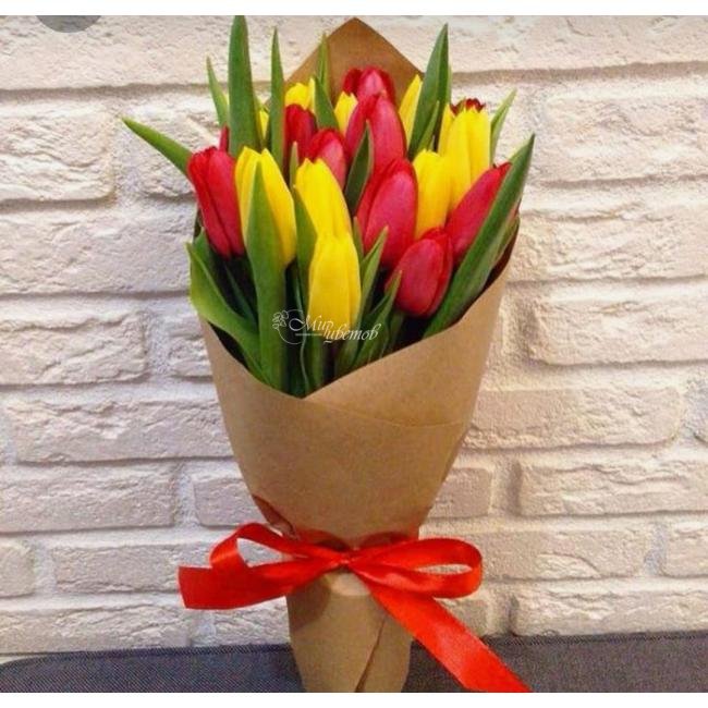 Букет из тюльпанов «Яркая весна»