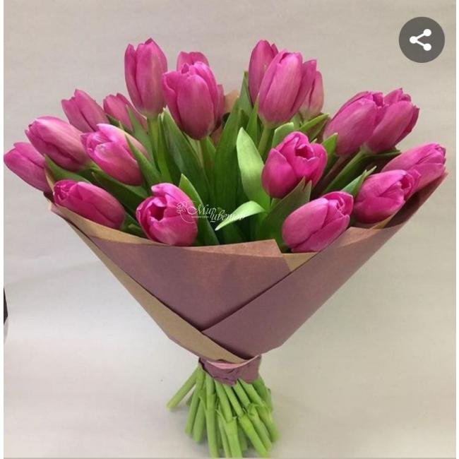 Букет из тюльпанов «Сиреневый закат»