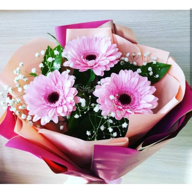 Букет из гербер «Розовое счастье»