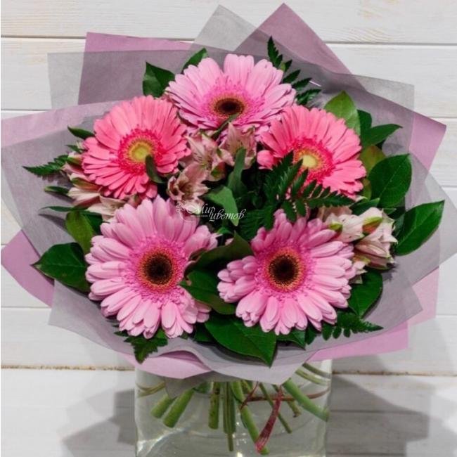 Букет из гербер «Розовое облако»