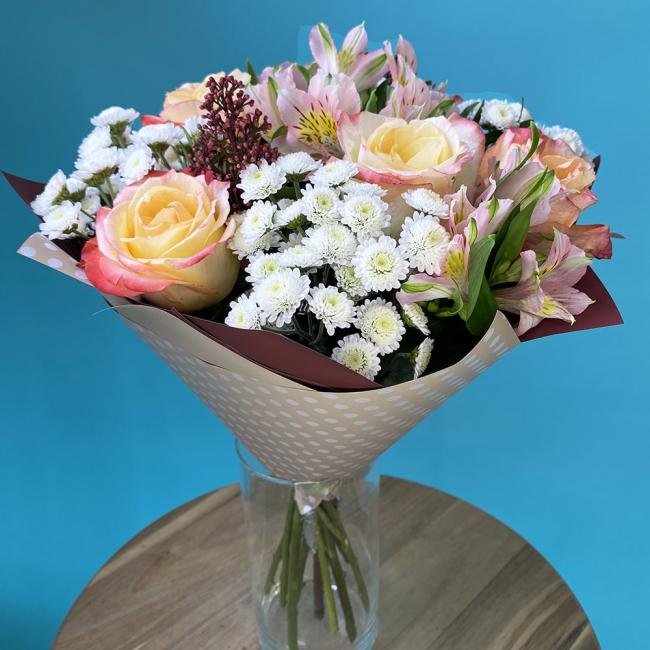 Букет с хризантемой «Коктейль»