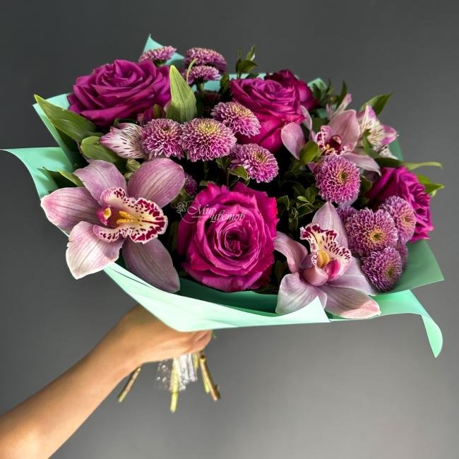 Букет с орхидеей «Каприз»