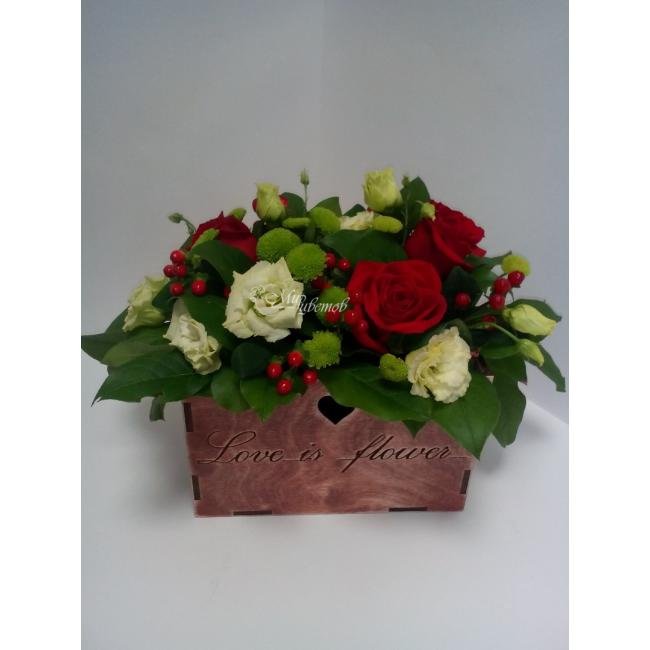 Композиция в ящике «Для настроения»