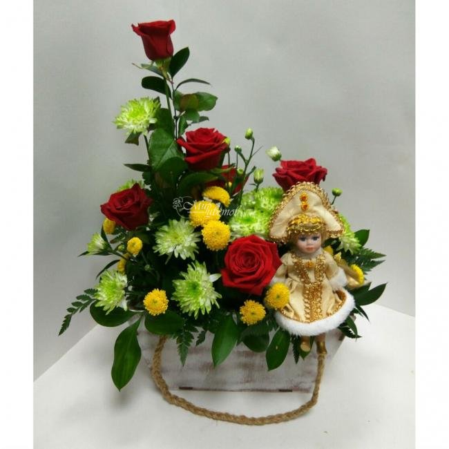 Композиция в ящике Прекрасная  красавица