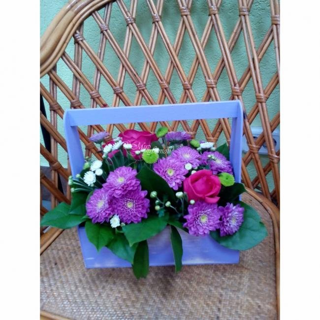 Композиция в ящике «Сияющая улыбка»